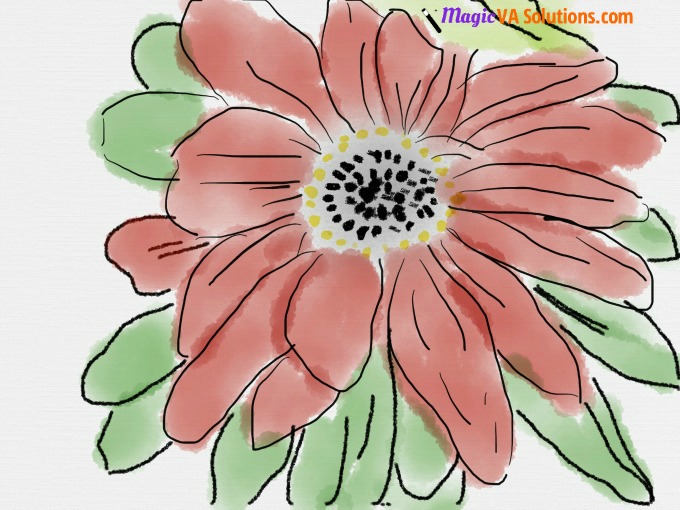 Watercolour Flower made with Sketches drawing app by Tayasui